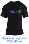Unisex T-Shirt, Logo "think-self" 250x86mm Backside