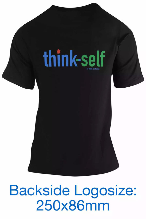 Unisex T-Shirt, Logo "think-self" 250x86mm Backside