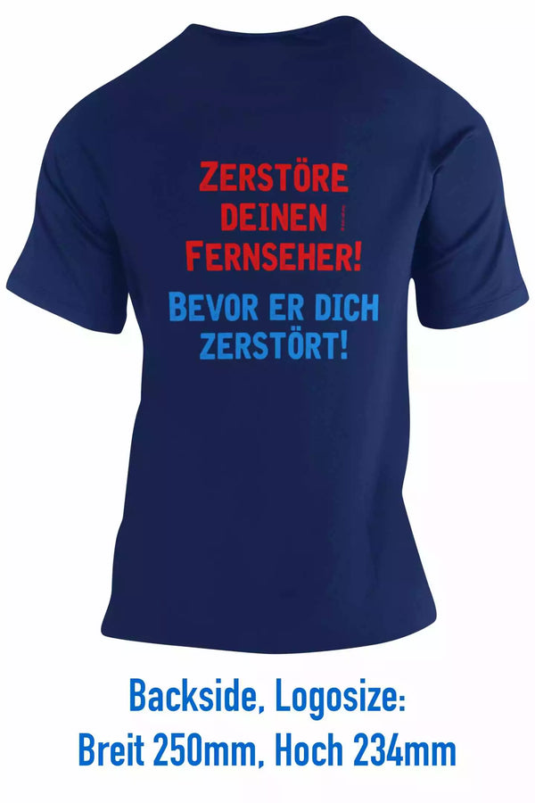 Unisex T-Shirt, Design "Fernsehen" Backside