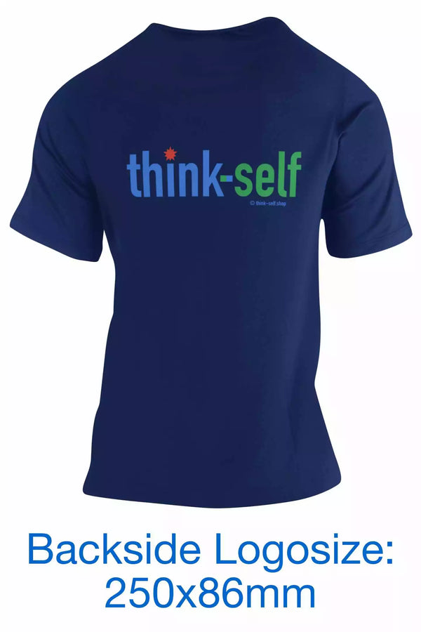 Unisex T-Shirt, Logo "think-self" 250x86mm Backside