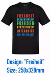 Unisex T-Shirt, Design "Freiheit" Frontside