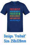 Unisex T-Shirt, Design "Freiheit" Frontside