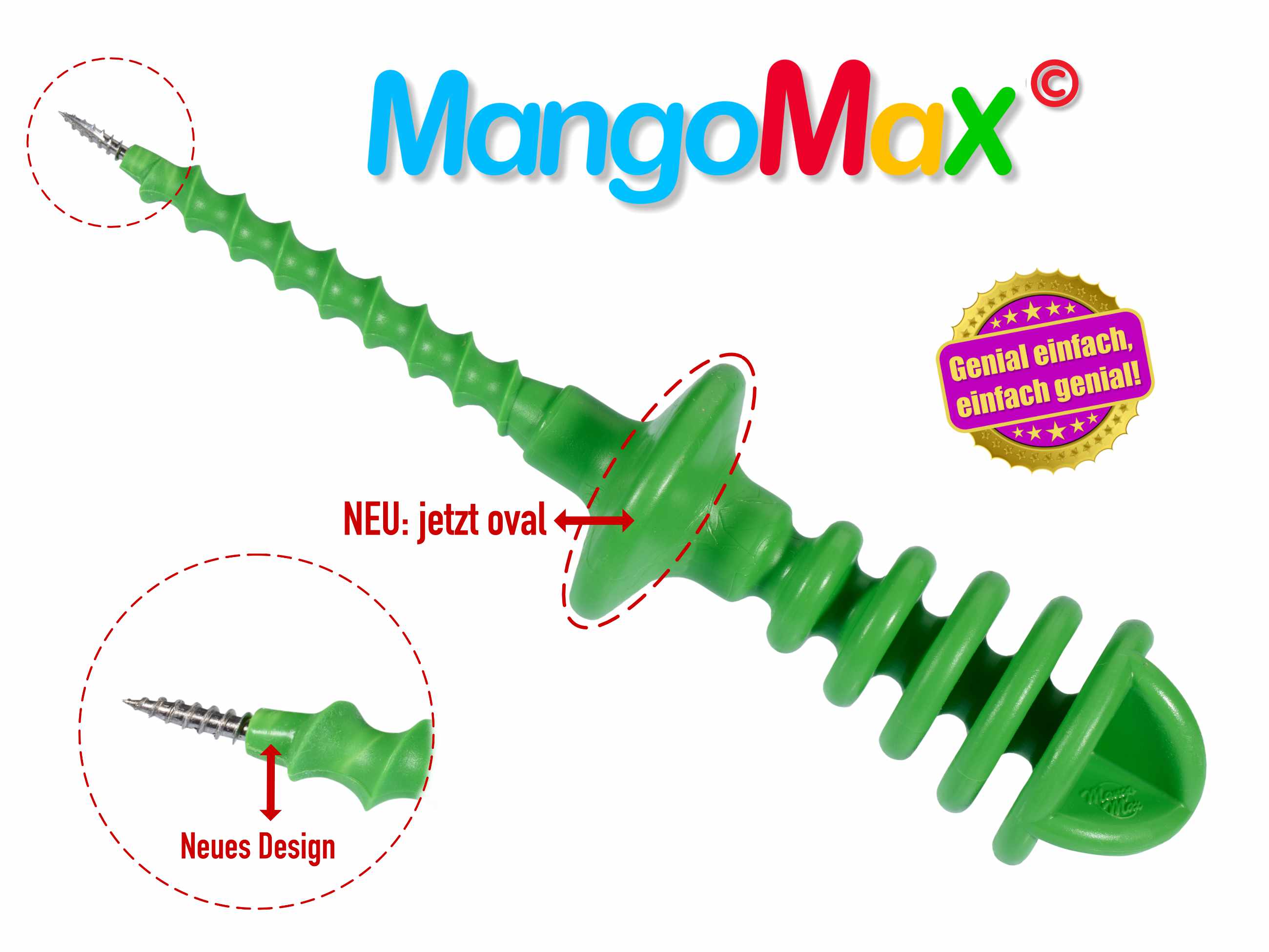 MangoMax 3.0 oval mit Metallspitze