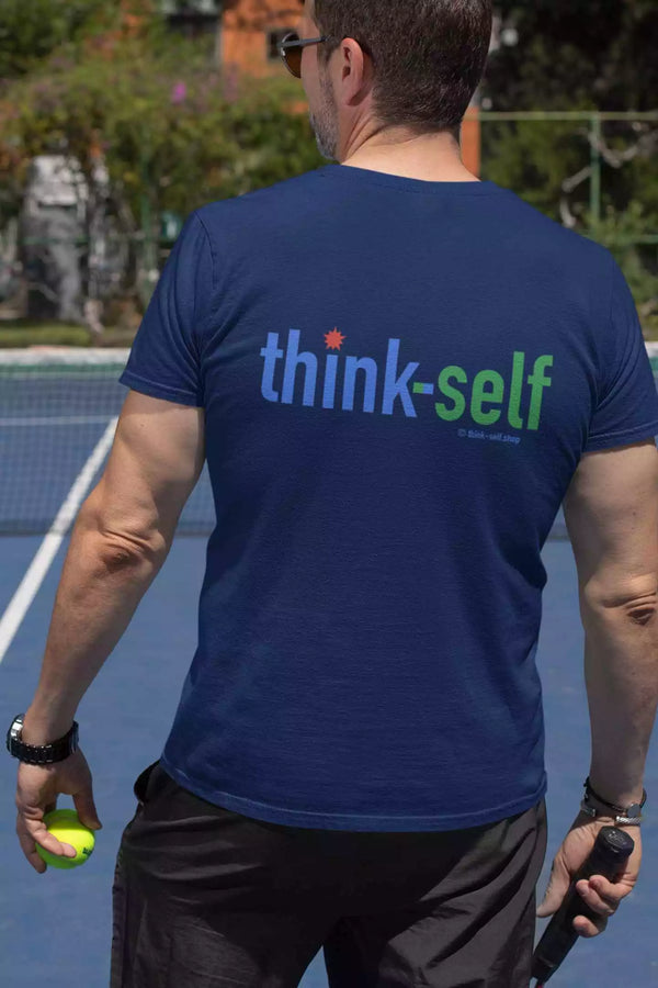 Unisex T-Shirt, Logo "think-self" 250x86mm Backside