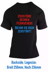 Unisex T-Shirt, Design "Fernsehen" Backside