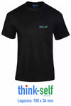 Unisex T-Shirt, Logo "think-self" 100x34mm Frontside