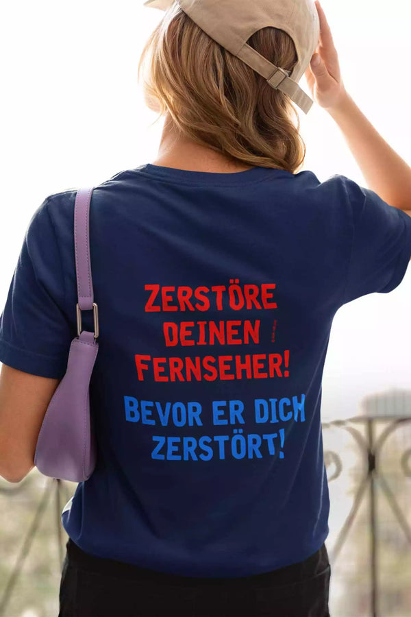 Unisex T-Shirt, Design "Fernsehen" Backside