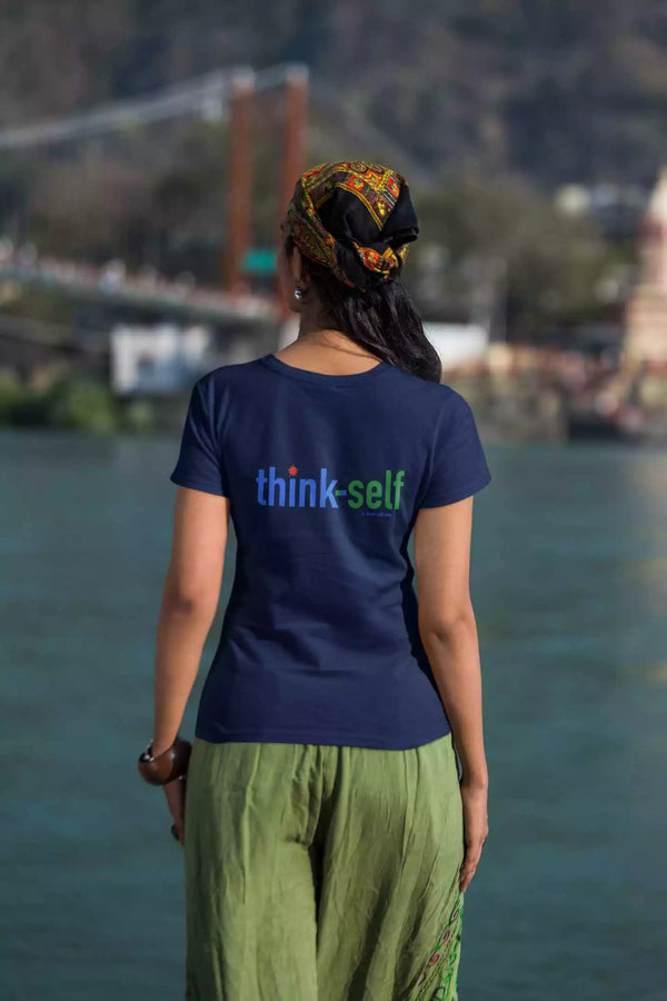 Unisex T-Shirt, Logo "think-self" 250x86mm Backside