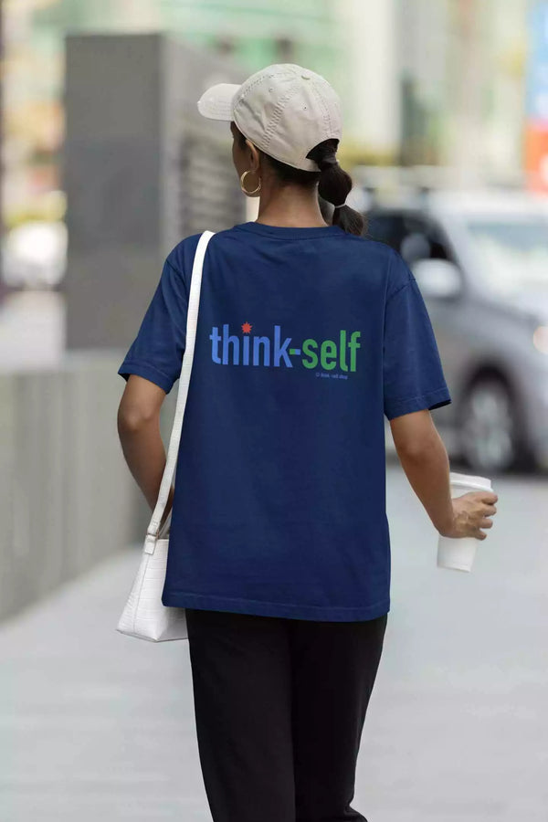 Unisex T-Shirt, Logo "think-self" 250x86mm Backside