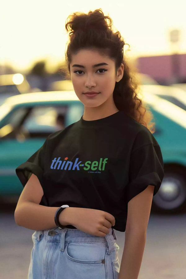 Unisex T-Shirt, Logo "think-self" 250x86mm Frontside