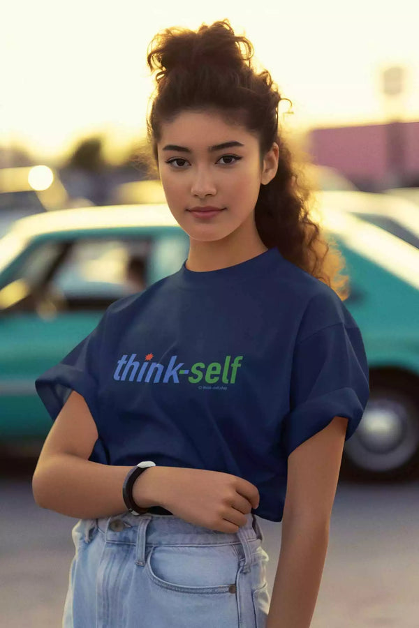 Unisex T-Shirt, Logo "think-self" 250x86mm Frontside