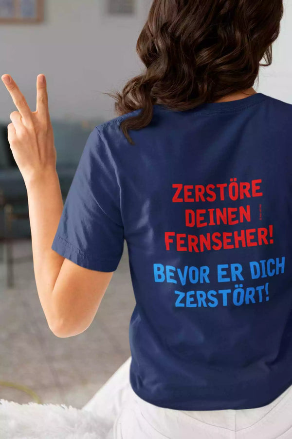 Unisex T-Shirt, Design "Fernsehen" Backside