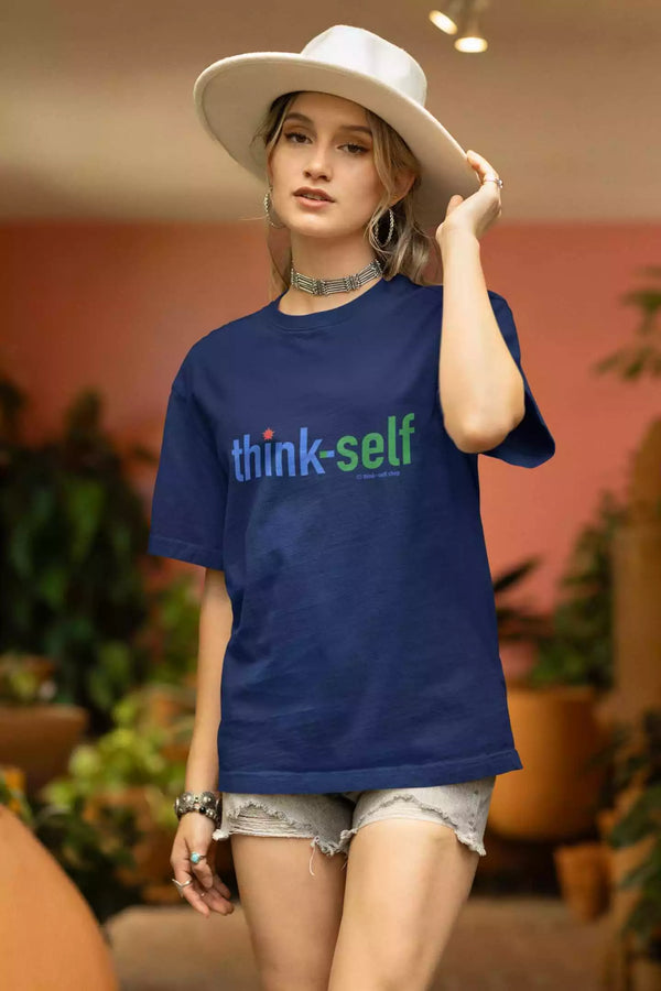 Unisex T-Shirt, Logo "think-self" 250x86mm Frontside