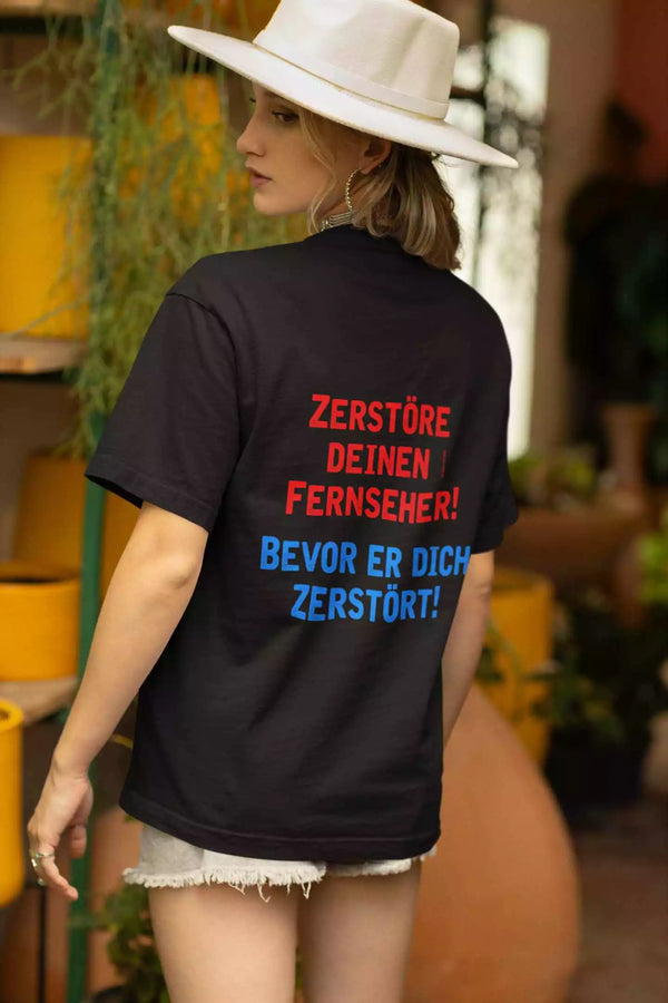 Unisex T-Shirt, Design "Fernsehen" Backside